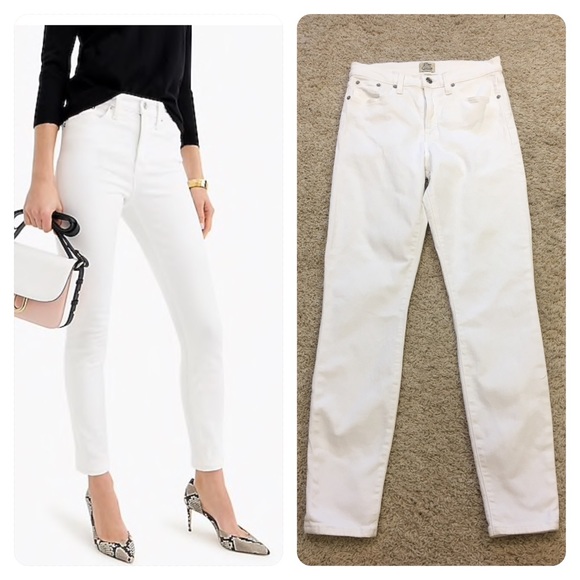 j crew white toothpick jeans